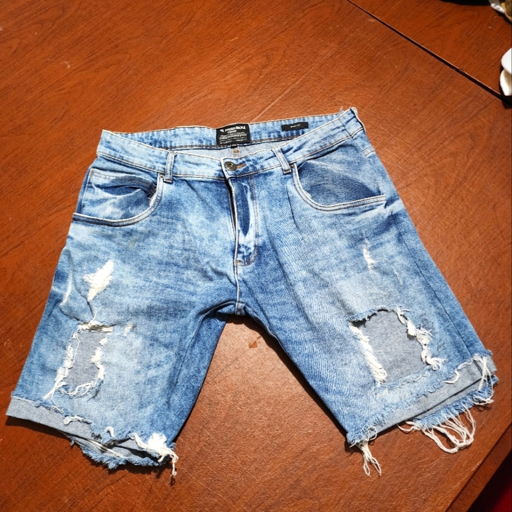 Twisted SoulMen's Blue Denim Shorts